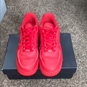 MENS NIKE AIR FORCE 1 University Red Size 11.5